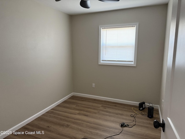 4111 Edward St, Melbourne, FL 32901 - spare room with a ceiling fan and wood finished floors