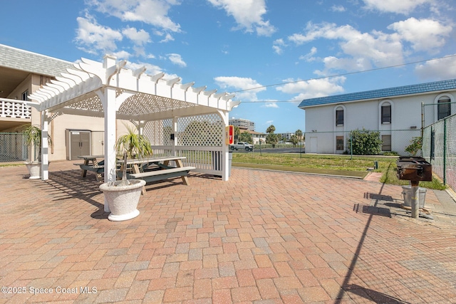 3150 N Atlantic Ave Unit 7-440, Cocoa Beach, FL 32931 - view of patio with a pergola