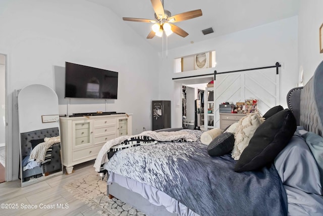 1276 Cypress Trace Dr, Melbourne, FL 32940 - bedroom with ceiling fan and lofted ceiling