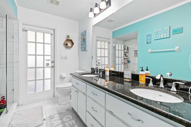 1276 Cypress Trace Dr, Melbourne, FL 32940 - full bath with double vanity and tiled shower