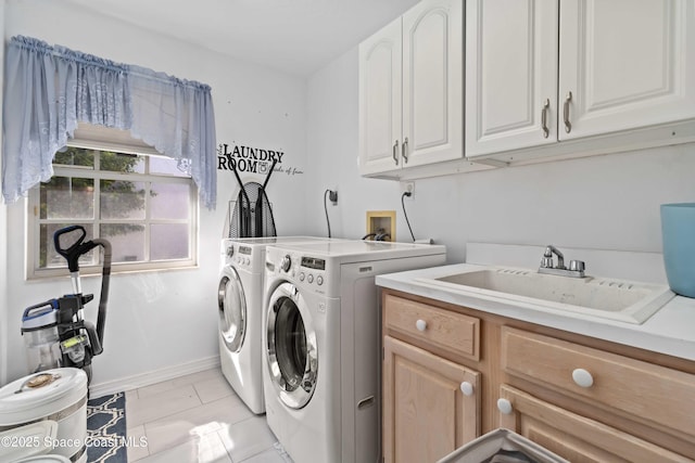 1276 Cypress Trace Dr, Melbourne, FL 32940 - laundry area with independent washer and dryer and cabinet space