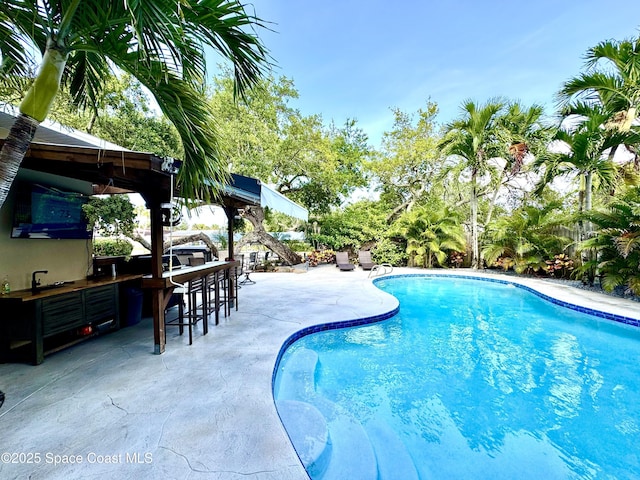 52 Riverview Ln, Cocoa Beach, FL 32931 - outdoor pool with a patio area