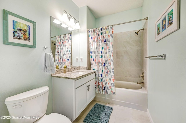 3930 Playa Del Sol Dr Unit 106, Rockledge, FL 32955 - bathroom featuring vanity, tile patterned floors, and shower / tub combo with curtain