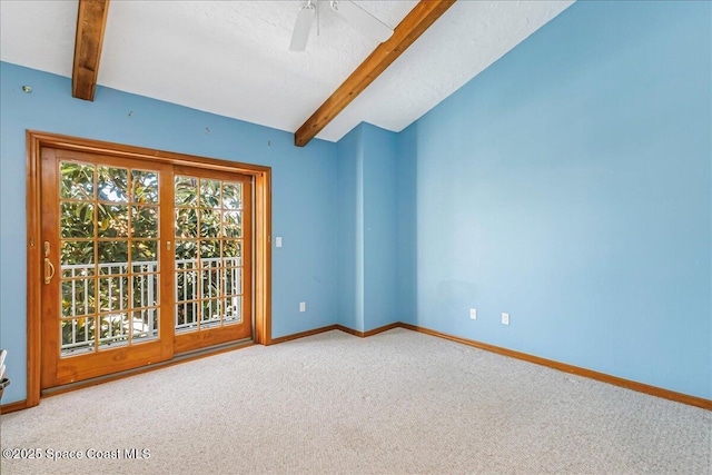 101 La Costa St Unit 2B, Melbourne Beach, FL 32951 - empty room featuring carpet flooring and a ceiling fan