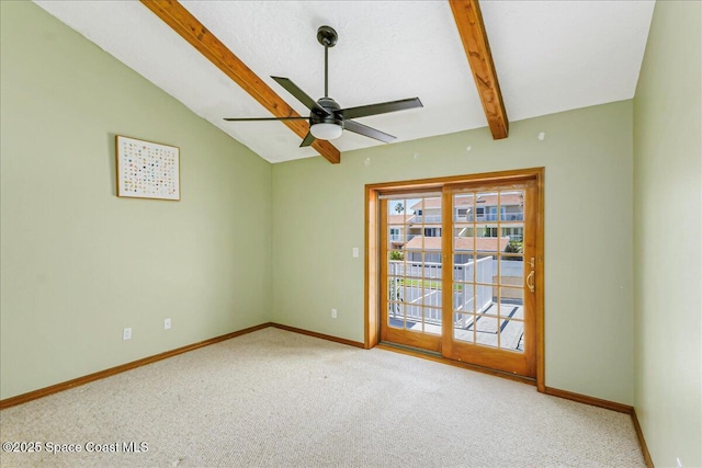101 La Costa St Unit 2B, Melbourne Beach, FL 32951 - spare room with carpet flooring and ceiling fan