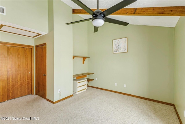 101 La Costa St Unit 2B, Melbourne Beach, FL 32951 - unfurnished bedroom with carpet floors and a ceiling fan
