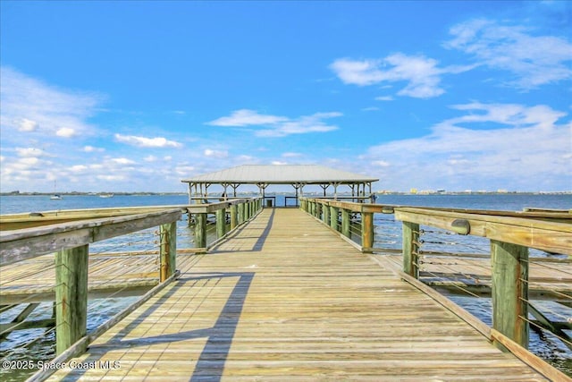 101 La Costa St Unit 2B, Melbourne Beach, FL 32951 - dock featuring a water view and a gazebo