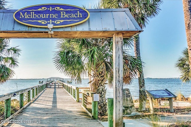 101 La Costa St Unit 2B, Melbourne Beach, FL 32951 - dock area with a water view