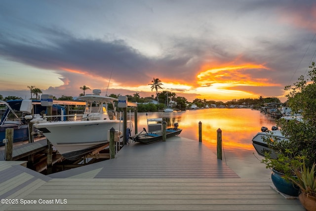 29 Azalea Dr, Cocoa Beach, FL 32931 - dock with a water view and boat lift