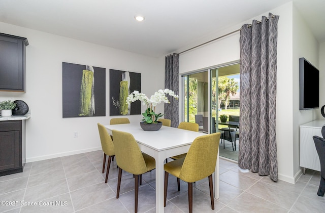 1821 Saxton Rd, Cocoa, FL 32926 - dining space with light tile patterned flooring and recessed lighting