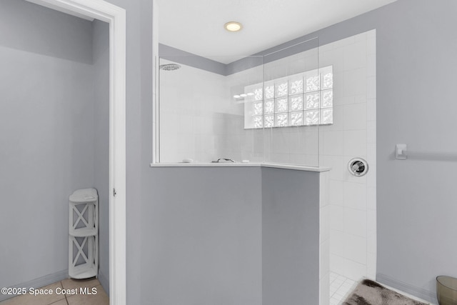 740 Indian Oaks Dr, Melbourne, FL 32901 - bathroom featuring walk in shower and tile patterned floors