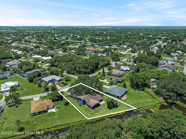 281 Caravan Ter, Sebastian, FL 32958 - aerial view of property and surrounding area featuring property parcel outlined