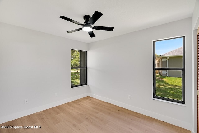 281 Caravan Ter, Sebastian, FL 32958 - empty room with light wood finished floors and ceiling fan