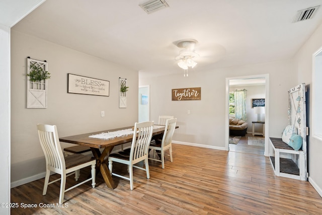 1949 36th Ave, Vero Beach, FL 32960 - dining room with light wood-style flooring and ceiling fan