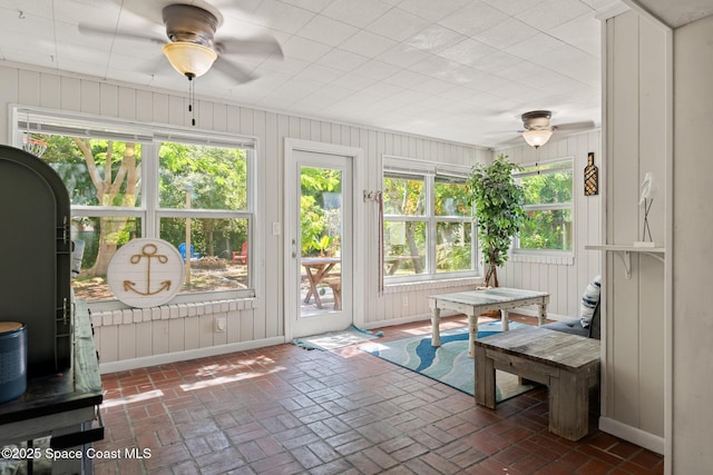 1949 36th Ave, Vero Beach, FL 32960 - sunroom / solarium with wood walls and brick flooring