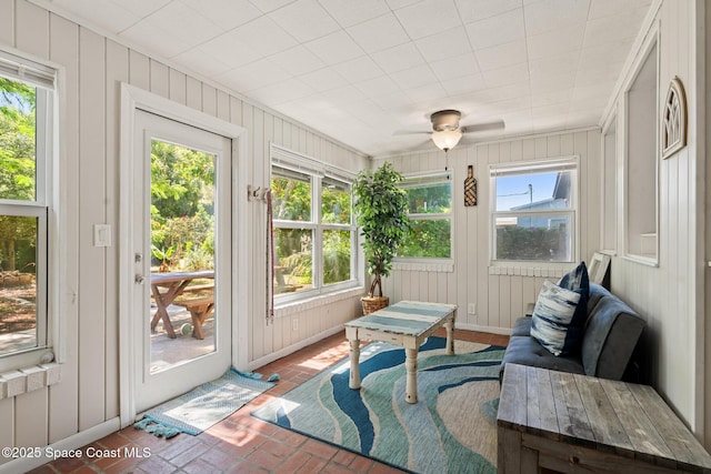 1949 36th Ave, Vero Beach, FL 32960 - sunroom / solarium with brick flooring and wooden walls