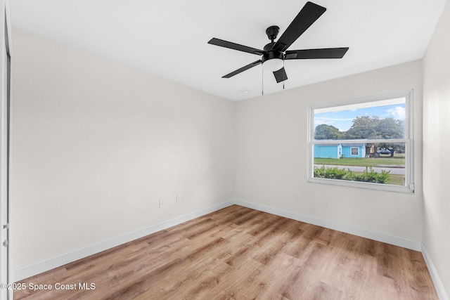 865 Southern Pine Trl, Rockledge, FL 32955 - spare room with light wood-type flooring and ceiling fan