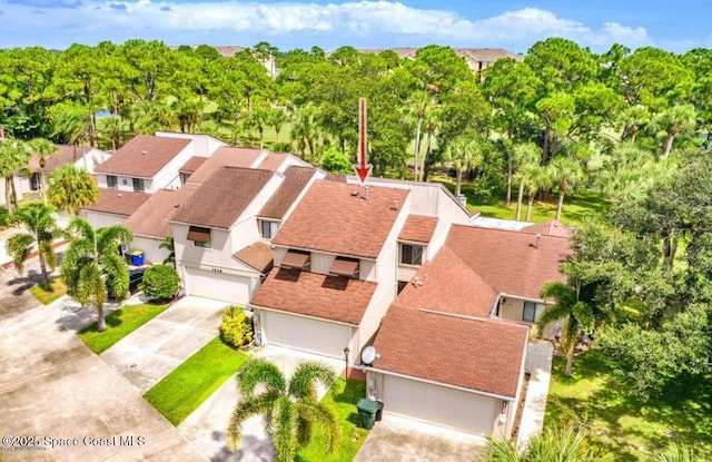 1250 Admiralty Blvd, Rockledge, FL 32955 - aerial view of property and surrounding area with a tree filled landscape