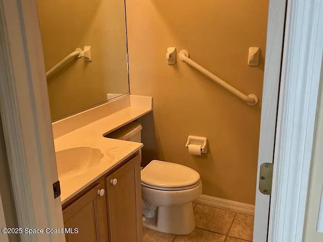 2324 Addington Cir, Rockledge, FL 32955 - half bath with vanity and tile patterned flooring