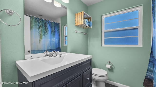 2009 Vaughn St, Titusville, FL 32796 - full bath featuring vanity, plenty of natural light, and curtained shower