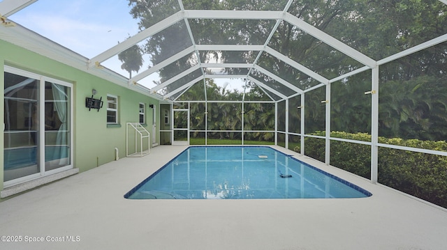 2009 Vaughn St, Titusville, FL 32796 - outdoor pool with a patio and glass enclosure
