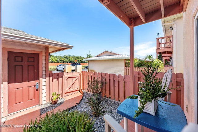 712 Sea Palm Ln, Satellite Beach, FL 32937 - view of patio / terrace featuring a gate