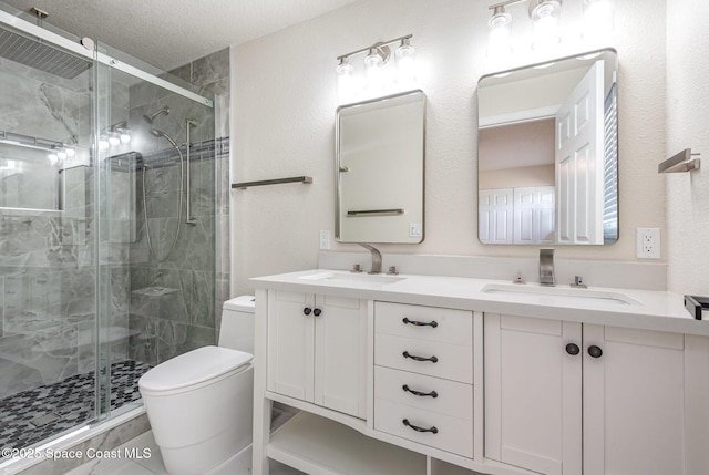 1245 Arlington Cir, Merritt Island, FL 32952 - bathroom featuring a stall shower and double vanity