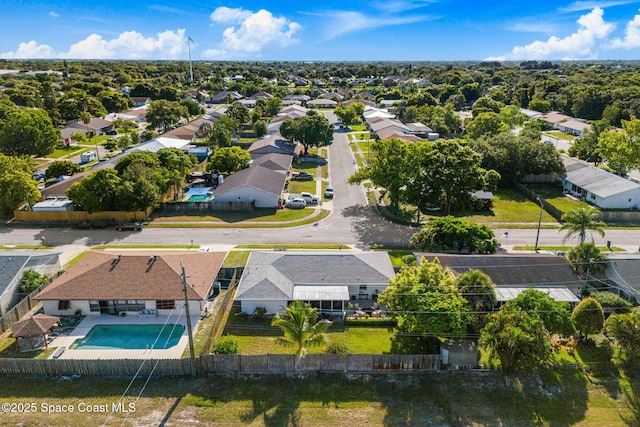 3127 Marshall Dr, Melbourne, FL 32901 - aerial perspective of suburban area with a pool area