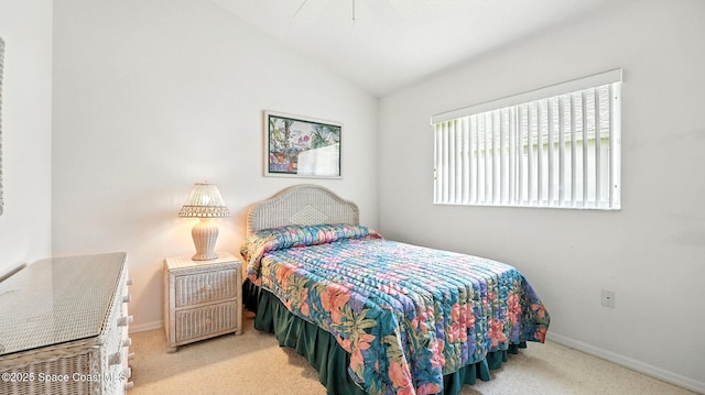 7927 Citrus Creek Dr, Melbourne, FL 32940 - carpeted bedroom featuring lofted ceiling and baseboards