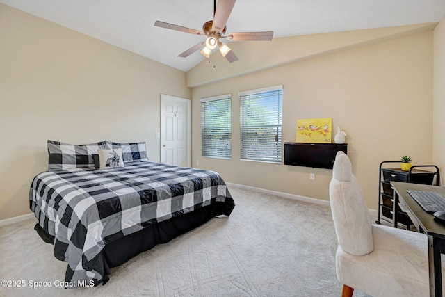 2248 Attilburgh Blvd, West Melbourne, FL 32904 - carpeted bedroom with lofted ceiling and ceiling fan