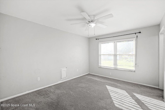 1638 Riviera Dr NE, Palm Bay, FL 32905 - carpeted spare room featuring a ceiling fan and baseboards