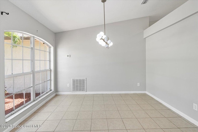 781 Dinner St NE, Palm Bay, FL 32907 - empty room with baseboards and a chandelier