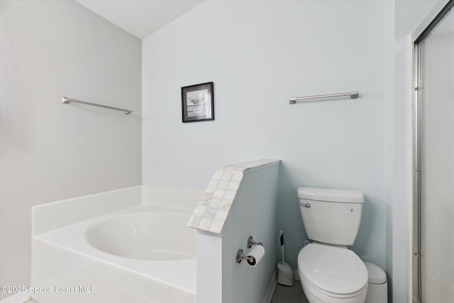 149 Hawthorne Ln NE, Palm Bay, FL 32907 - bathroom featuring a bath and a shower with shower door