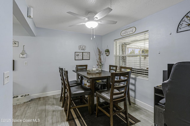 449 Amity Ave, Cocoa, FL 32927 - dining space with light wood-type flooring and a ceiling fan