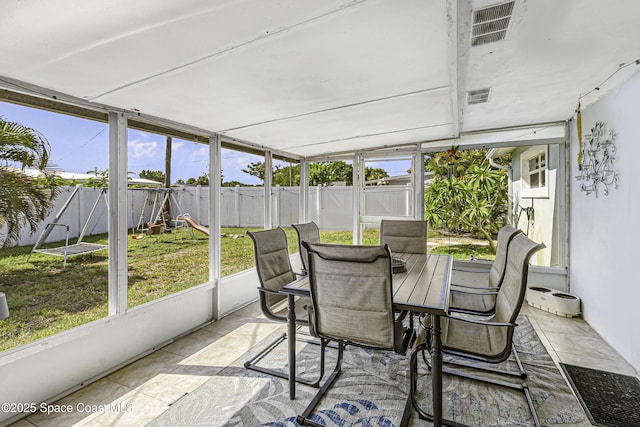 449 Amity Ave, Cocoa, FL 32927 - sunroom featuring outdoor dining area
