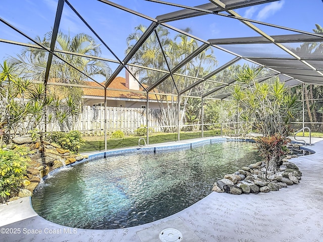 3090 Rio Pino S, Indialantic, FL 32903 - view of pool featuring a lanai and a patio area