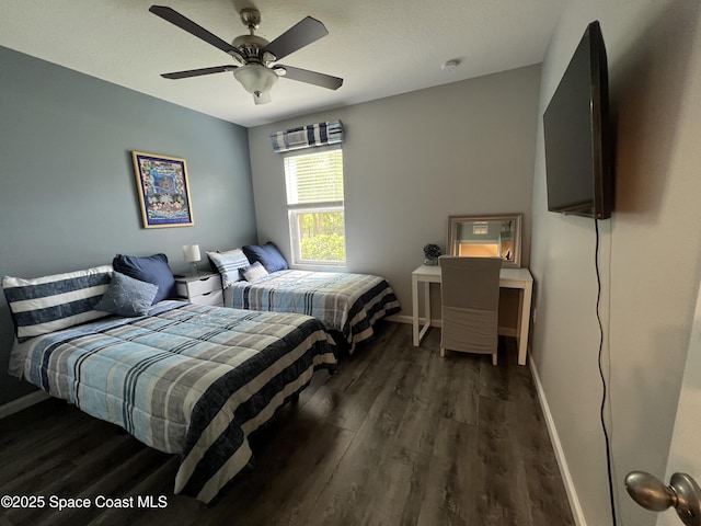 1015 Swiss Pointe Ln, Rockledge, FL 32955 - bedroom featuring wood finished floors and ceiling fan