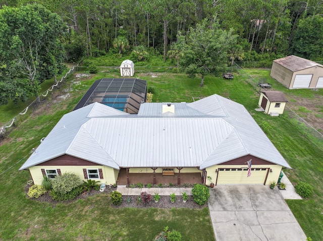4685 Lee St, Cocoa, FL 32926 - aerial view of property and surrounding area with a forest