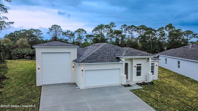 1507 Wichita Blvd SE, Palm Bay, FL 32909 - ranch-style house with a front yard, driveway, and roof with shingles