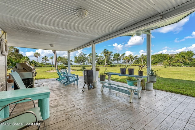 2945 Newfound Harbor Dr, Merritt Island, FL 32952 - view of patio with a wooden deck