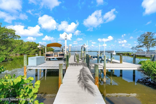 2945 Newfound Harbor Dr, Merritt Island, FL 32952 - dock area with boat lift and a water view