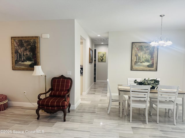 1305 Rabbit Street Se Port Malabar Unit 22, Palm Bay, FL 32909 - dining area featuring a chandelier and recessed lighting