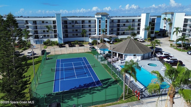 3609 S Banana River Blvd Unit C511, Cocoa Beach, FL 32931 - drone / aerial view of a pool area