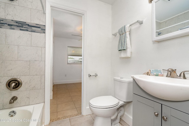2515 Andrews Ave, Melbourne, FL 32935 - full bathroom with vanity, tile patterned floors, and  shower combination