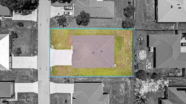 922 Raleigh Rd SE, Palm Bay, FL 32909 - aerial view of property and surrounding area with property parcel outlined