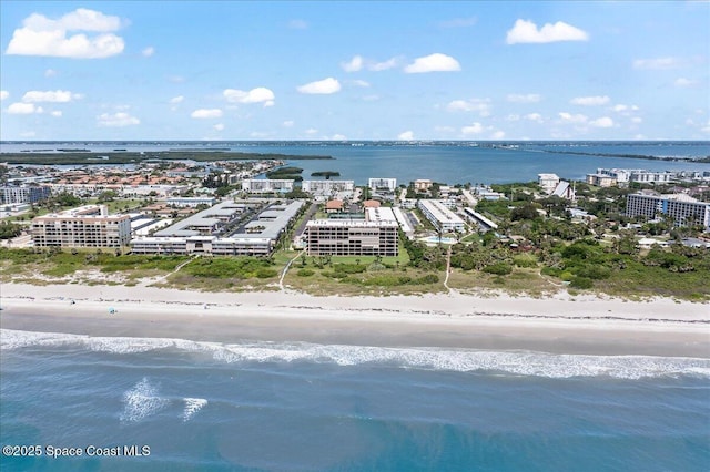3170 N Atlantic Ave Unit 412, Cocoa Beach, FL 32931 - drone / aerial view of waterfront with a beach