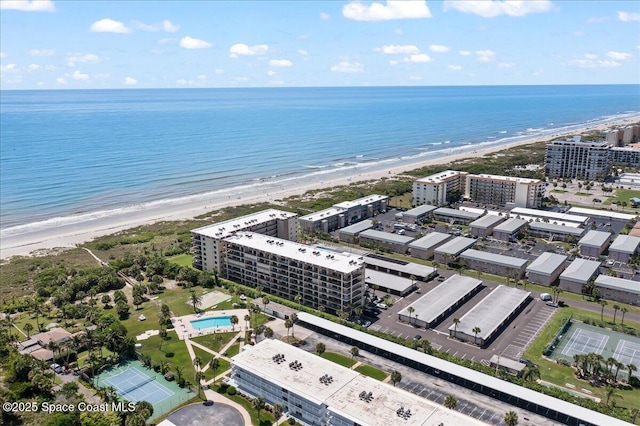 3170 N Atlantic Ave Unit 412, Cocoa Beach, FL 32931 - drone / aerial view of waterfront with a beach