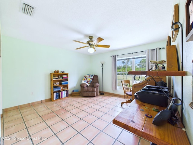 3200 Grant Rd, Grant-Valkaria, FL 32949 - office area with light tile patterned floors and ceiling fan