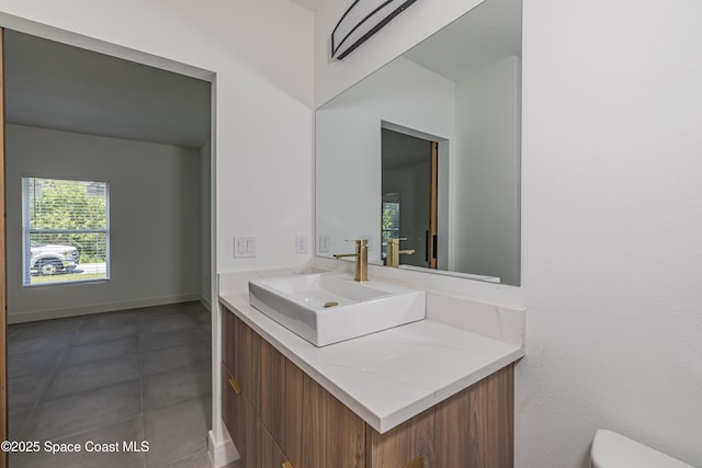 1326 Sagbloom St SE, Palm Bay, FL 32909 - half bathroom featuring vanity and toilet