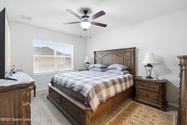 3724 Sandhill Crane Cir, Mims, FL 32754 - bedroom featuring light carpet and a ceiling fan